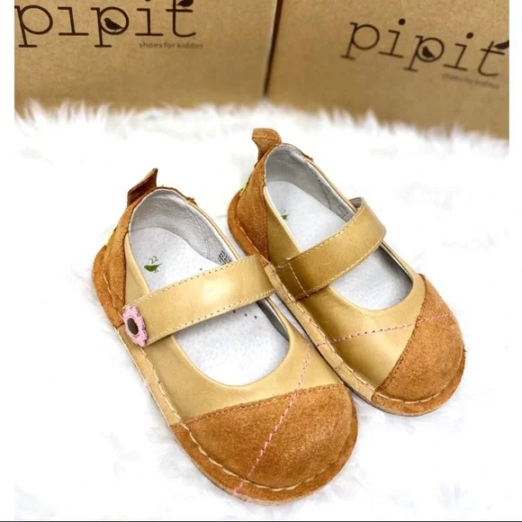 ❗️Today’s SALE Pipit Caramel Suede Kids’ Shoes Jill Mini Mary Jane’s 6 - Picture 1 of 12